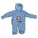 Baby Boys Beep Beep Dog All In One Hooded Winter Snowsuit (3-6 Months) (Sky Blue)