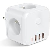 3 Ac Priz Soketli 3 USB+TYPE-C Akım Korumalı, 7 in 1 Priz, 16A Maks, 4000W
