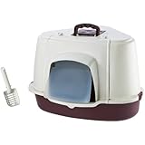 Nobby 76322-01 Katzen Ecktoilette mit Haube spezial L x B x H: 70 x 57 x 48 cm, rot