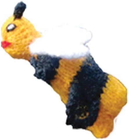 BEE HAND KNITTED SOFT ANIMAL FINGER PUPPET RETRO VINTAGE STYLE TOY LITTLE FINGY