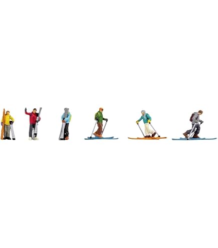 Figurines alpiniste 6 pièces, H0
