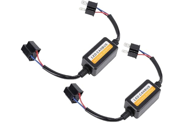 Keenso H4 LED-strålkastare CANbus-avkodare, 2-pack Anti-flimmerfri Motstånd med Plug and Play-design DC 9 Till 16V, för H4 LED-strålkastarlampa Anti-flimmer
