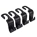 Produktbild tankerstreet 4 Car Aufhänger Haken Sitz Zurück Kopfstütze Haken Set Auto Storage Halter Haken für Tasche Geldbörse Tuch Lebensmittels schwarz