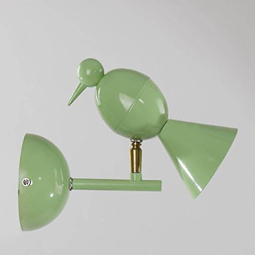 JIN Nordic Modern Wrought Iron Fun Bird Wall Light Sofa Living Room Background Study Children'S Room Bedroom Bedside Lamp , 5W , Green