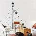 Produktbild Prevently Schmetterling Straßenlaterne Aufkleber PVC Wandsticker, Wohnzimmer Schlafzimmer Entfernbare Fenstersticker Wandtattoos Wandbilder