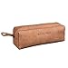 Produktbild STILORD 'Linus' Etui Leder Vintage Herren Damen Stifteetui Lederetui Federmappe quadratisch Stiftetasche, Farbe:Modena - braun