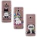 Produktbild [3 Stück] Handyhülle für Samsung S8 Plus, 3X Silikon Schutzhülle für Galaxy S8 Plus, Edaroo Karikatur Einhorn Regenbogen Panda Cartoon Muster TPU Gel Silikonhülle für iPhone 6S Plus / 6 Plus 5,5 Zoll