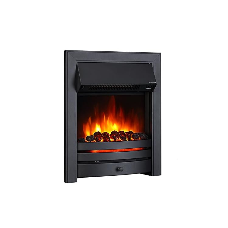 Endeavour Fires Roxby Inset Electric Fire, Black Trim and Fret, 220