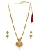 Zaveri Pearls Non-Precious Metal Gold Pendant Necklace With Earrings Set For Women RS.373.00