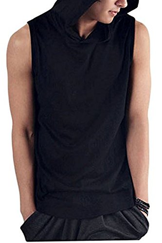 Lannorn Mens Summer Fashion Sleeveless Hoodie Casual Sport T Shirt