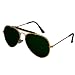 Silver Kartz Golden G-15 Double Bar Aviator Unisex Sunglasses(Wy-162|50|Black) RS.379.00