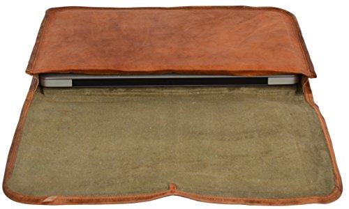 Gusti Leder nature  Chris  Tasche f  r Laptop mit Bildschirmdiagonale 15 6  Notebooktasche 40 x 28 x 6 cm MacBook Pro 15  H  lle Ziegenleder Braun L7