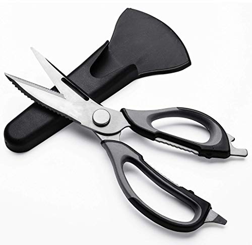 MooHome Tijeras de Cocina multifunción (Negro)