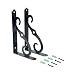 Produktbild HimanJie 1 Paar Regalträger Metall, Antik Regalwinkel Schwerlastträger Regalhalter Regalbodenträger (Schwarz, S)