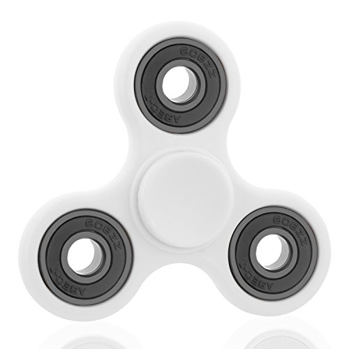 ZSMJ Fidget Spinner Stress Reducer Toy Perfect For ADD ADHD Anxiety and Autism Adult Kids (White)