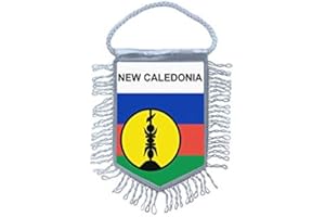 Akachafactory Fanion Mini Drapeau Pays Voiture Decoration Nouvelle caledonie kanak