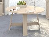 Tischplatte 48 mm stark expendio Esstisch Valeria 15 rund Eiche Jackson 120(157) x120x77 cm Ausziehtisch Esszimmertisch Speisetisch Tisch