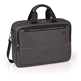 Carterón Portadocumento Gabol Studio Negro Tres compartimentos,capacidad para ordenador de 15,6", ipad de 12,9",bolsillos delanteros con organizador,forrada, adaptable. Medidas: 42x31x11 cm