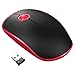 Produktbild VicTsing Notebook Maus Kabellos mit 2.4GHz Nano USB Empfänger, 1600dpi Wireless 4 Tasten Optische PC Maus für Mac | Windows7/8/10/XP/Vista7/8/Linux PC Computer | Laptop | Notebook | Office -Rot