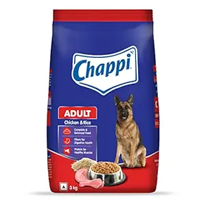 Chappi Adult Dry Dog Food, Chicken & Rice, 3kg Pack