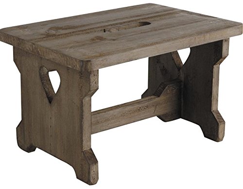 Bois Escabeau Cuisine Enfants Footstool De Siège Enfant Pays Vintage Detail De Coeur