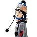 Wawoo®Baby Boys/Girls Beanie Cap Children's Knitted Winter Wool Pom Pom Hat with Ears Flap & Chin Strap + Scarf Collar Santa Elk 2-4-8T Kids