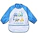 Lovely Waterproof Baby Feeding Clothes Long-sleeved Baby Bibs Blue