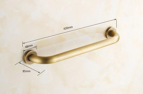 FJXLZ® Bathroom handrails, bathroom Non-slip Safety Copper material armrest 420mm Thickening stainless steel ( Color : #1 )