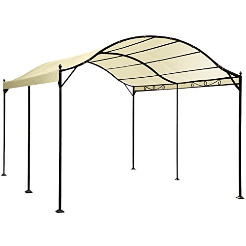 Viscio Trading 97747 Gazebo Tunnel, Metallo, Ecru, 400x300x205 cm