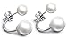 Produktbild SaySure - Real Pure S925 Solid Silver Shell Pearl Stud Earrings