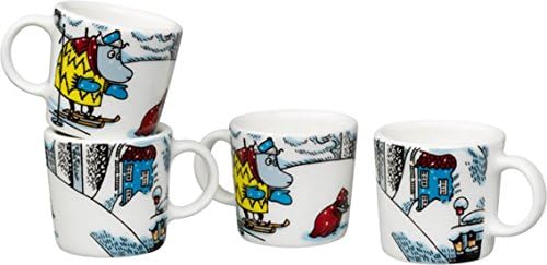 Iittala Arabia Moomin Snowhorse Minimugs x 4 Winter Christmas Tree Decorations
