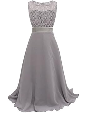 YiZYiF Festliches Mädchen Kleider Festlich Lange Brautjungfern Kleider Hochzeit Party Prinzessin Kleid Blumenmädchenkleid...