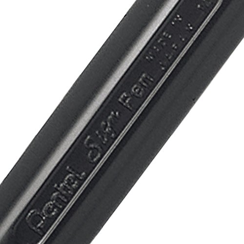 Pentel Sign Pen S520 Faserschreiber 2 mm Schreibspitze 1 mm Strichbreite 12 Stück schwarz - 5