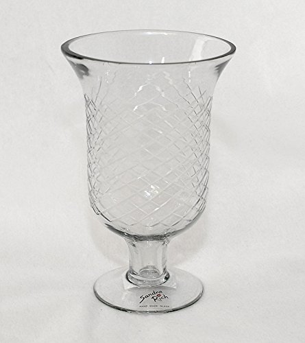 Glasvase COUNTRY COTTAGE Glas Vase Tischvase Blumenvase Kelch mit Fuß, 22 cm