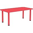 Little Fingers Intra Kids Strong n Sturdy Rectangle Table for Play School (Color Vary)