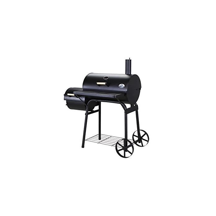 Miweba Bbq Smoker Holzkohlegrill Mr Smoke Mit Separater Grill Und Smokerflche 2 Grillrume Groe Rder