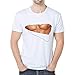 Produktbild Funny T-Shirt für Herren/Skxinn Sommer Männer Modales-Shirt Fälschen Muskel 3D Drucken Lustige Casual Slim Fit Tops Sexy Kurzarm Blouse Herrenkleidung S-4XL Reduziert(Weiß,XX-Large)
