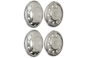 HANSEN STYLING PARTS Lot de 4 enjoliveurs universels de 22,5 pouces – droite et bombé – pour camion, avant et arrière.