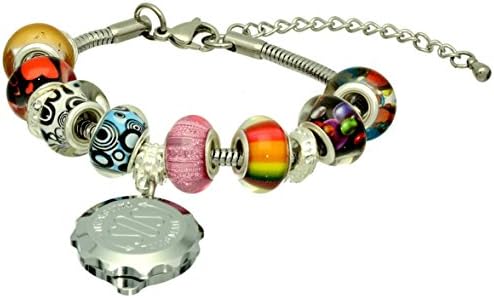 SOS Talisman Pandora Style Bracelet (Mayra) with Chrome Plated Capsule - Brown