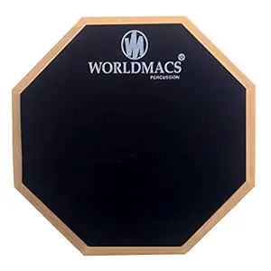 WORLDMACS 8 INCHES TWO SIDED DRUM PRACTICE PAD+ BAG