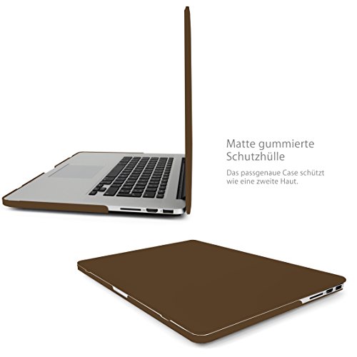 MyGadget MacBook Pro Retina 15 Zoll *Gummi* Case – Model Anfang ´13 – Mitte ´16 (A1398) Plastik Mac Hülle Schutzhülle Hartschale Cover (Braun) - 4