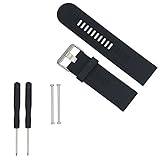 Kofun-Ersatz Sport Uhrenarmband aus Weichem Silikon für Garmin Fenix 3 mit Werkzeug-Set Schwarz