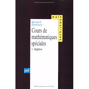 Cours de mathématiques spéciales, tome 1 : Algèbre Livre en Ligne - Telecharger Ebook