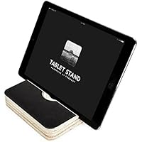 iPad Ständer Holz, Tablet-halter für iPad Pro, Mini 2, 2 Winkel Neigungen, Schreibtisch, Bett oder Boden Halterung | Handmade in Germany von FORMGUT® | Schwarz