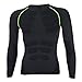 Produktbild Alomejor Man Lange Ärmel Sport Shirts, Quick Dry Enge Shirts für Fitness Bodybuilding, Schwarz/Grau, XL