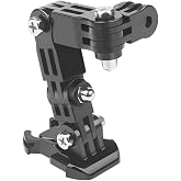 Action Pro 4-Way Adjustable Base Front Chin Mount for Full Face Helmet Compatible with GoPro Hero 13/12/11/10/9/8/7/6/5/4/3+/