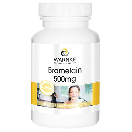 WARNKE - Bromelina 500mg - 250 compresse - Enzima dell'ananas naturale - Migliora la circolazione e facilita la digestione