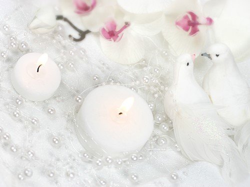 Miya® 4 Stück 1,3m schöne weiß Perlengirlande Braut Harr Accessoires, Braut Hochzeit Haarschmuck, Hochzeit Deko, Tisch deko - 4