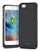 Produktbild iPhone 6S Plus Akku Fall, higoo tragbar iPhone 6S Plus Ladegerät Schnell wiederaufladbar 6800 mAh externe Power Bank Ladegerät Case Akku Backup Ladegerät Schutzhülle für iPhone 6 Plus/6S Plus schwarz schwarz