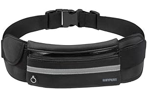 Riñonera Hypefit Neopreno Deportiva Running Unisex Impermeable con Tiras Reflectantes, Compartimento para Botella Agua y Correa Ajustable, Bolsillo para Smartphone iPhone, Samsung, Xiaomi